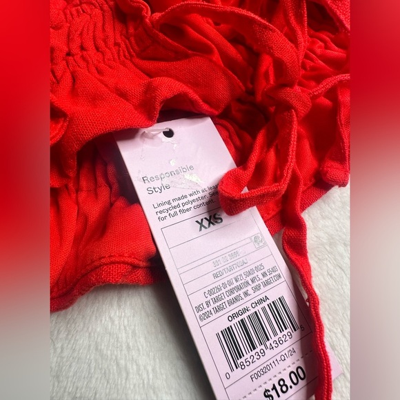 Wild Fable Red Crop Tube Top  Strap Women’s  choose size 👇 - Picture 7 of 10